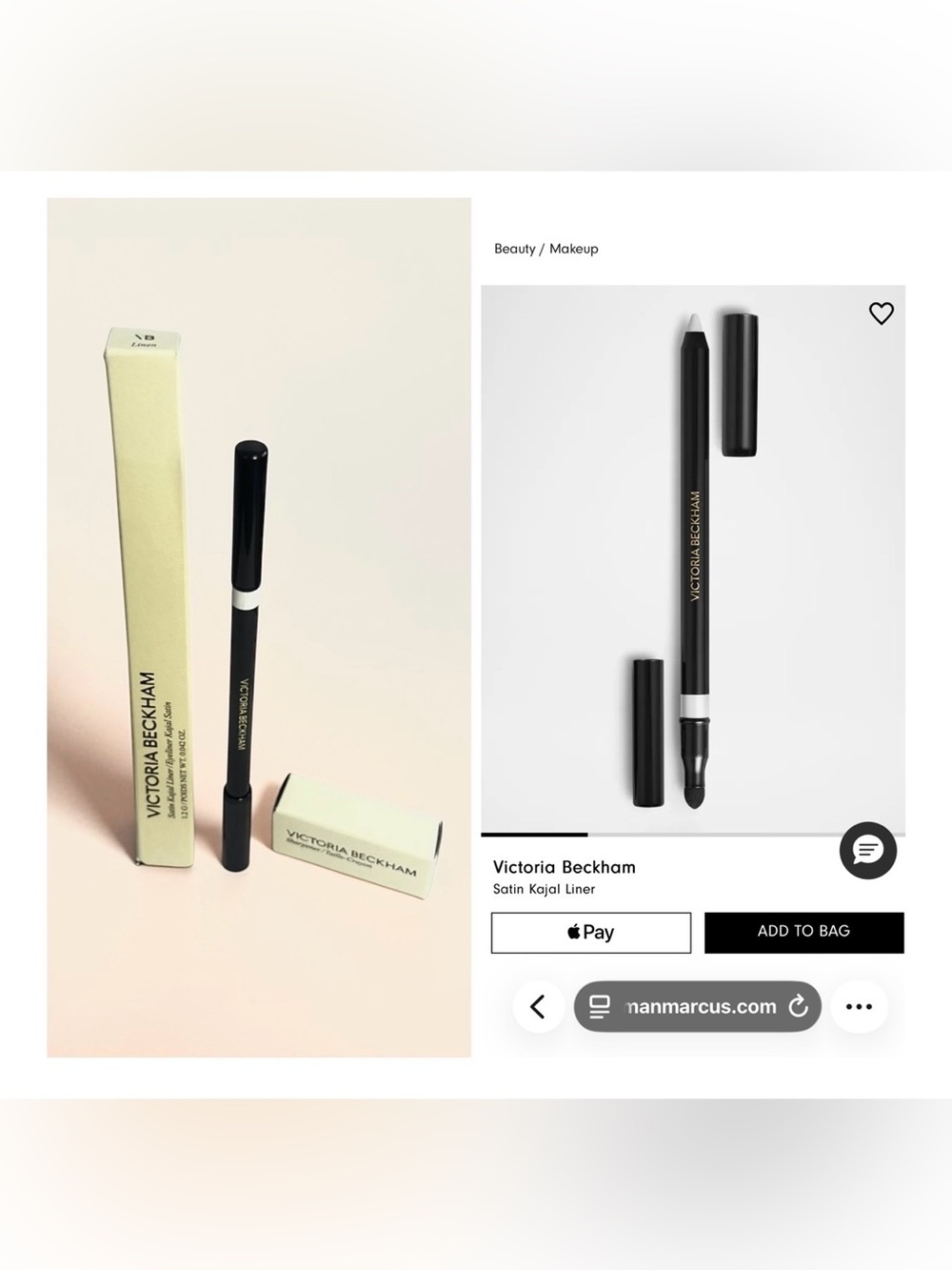 Victoria Beckham Beauty Satin Kajal Liner in Linen w/Sharpener